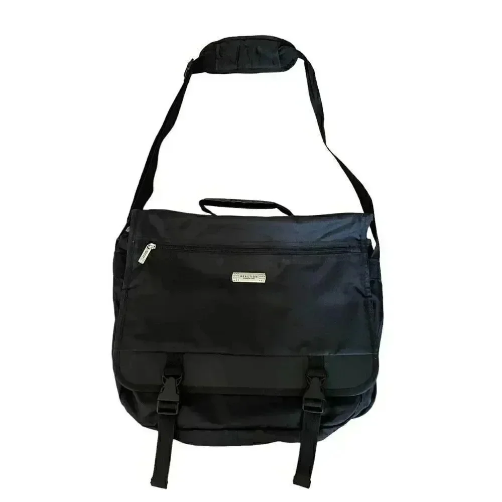 Kenneth Cole Reaction Black Laptop Messenger Office Business School Bag